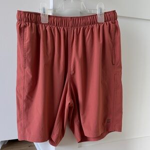 Free Fly Apparel Men's 8” Breeze Shorts Terracotta Rust Orange Athletic Shorts